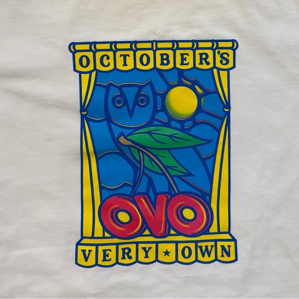 White Graphic Tee with Colorful Design - Picture 3 of 5